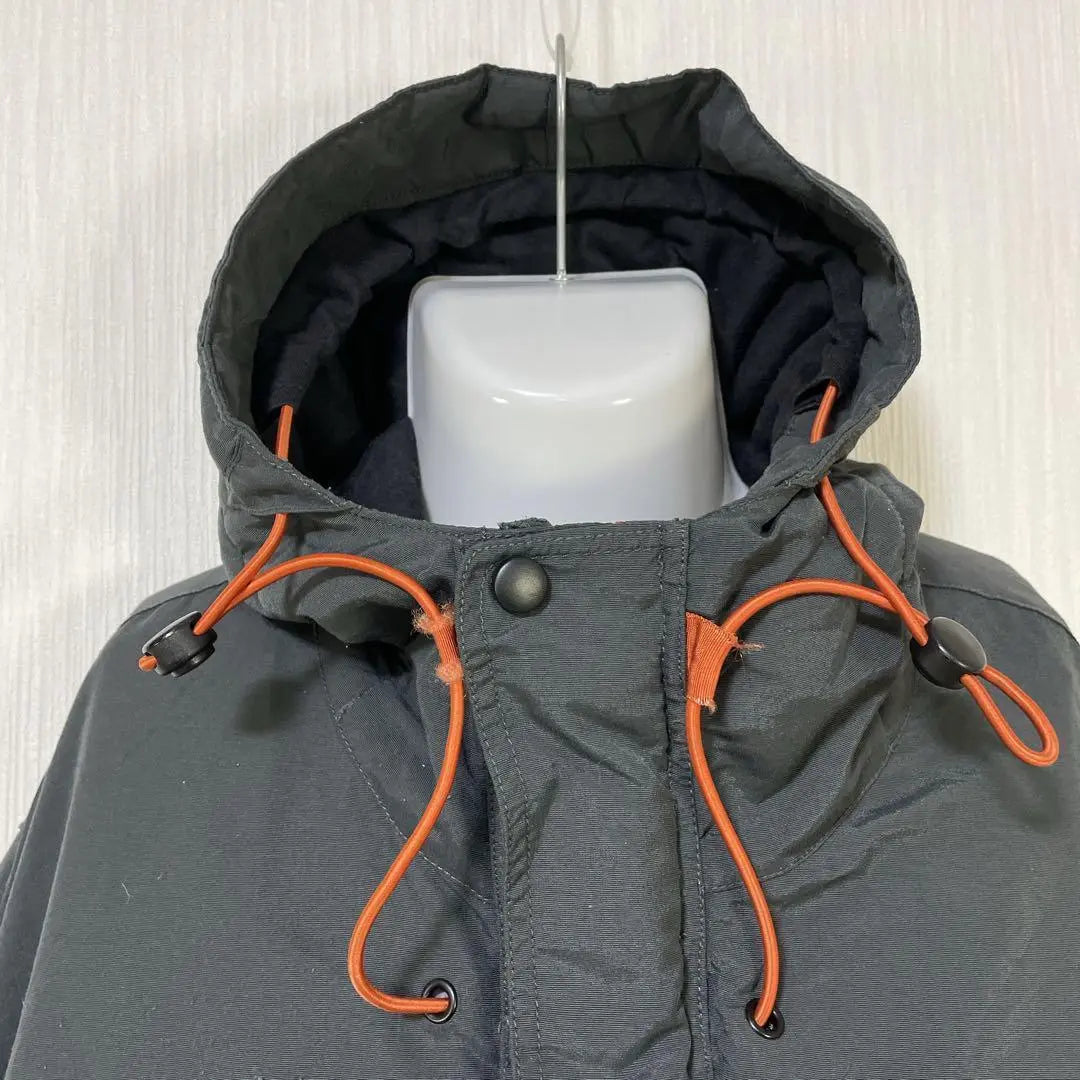 BASIC RED Nylon Parka Mountain Parka Half Zip Gray