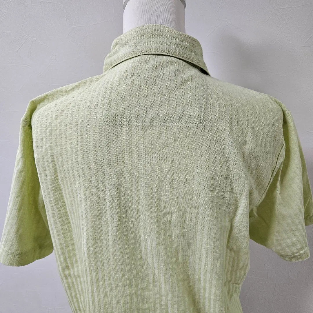 YUMI KATSURA Half Zip Short Sleeve Polo Shirt [L] Green