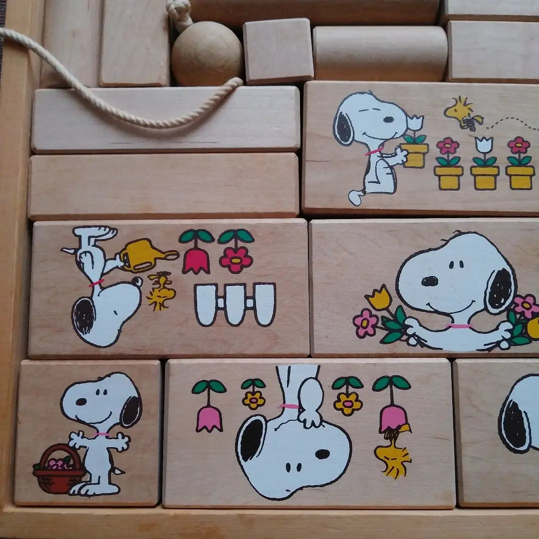 Snoopy blocks, wooden blocks, building blocks, educational toys, beautiful condition, toys, Tsumiki | スヌーピー　ブロック　木製　積み木　積木　知育玩具　美品　おもちゃ　つみき