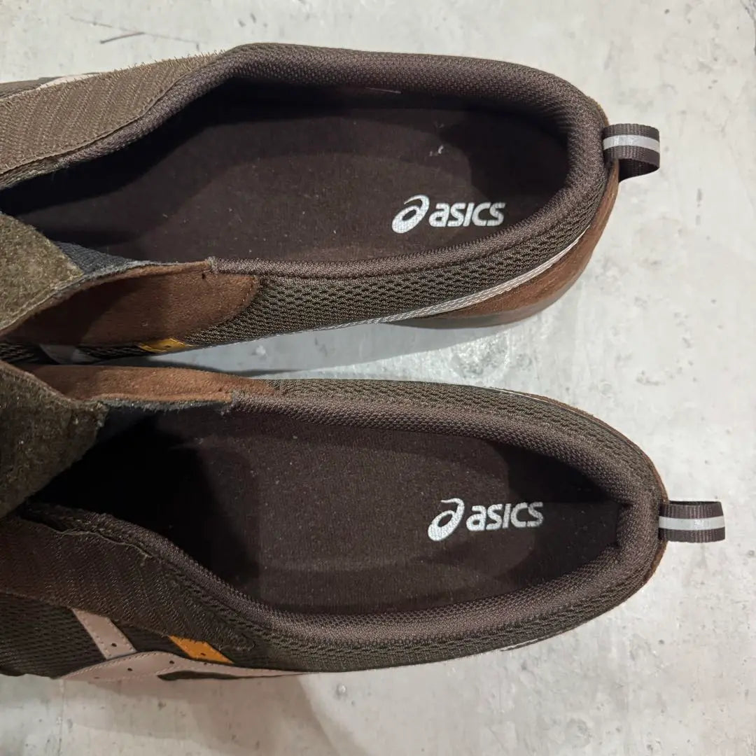 [Extremely beautiful] Asics (27.5) Slip-on sneakers Velcro tape Classic