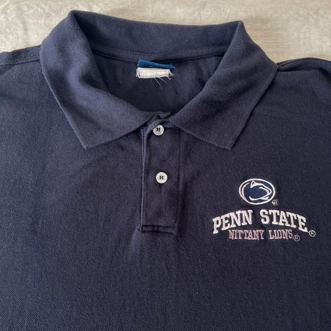 US used clothing Penn State College Chest Embroidered Polo Shirt