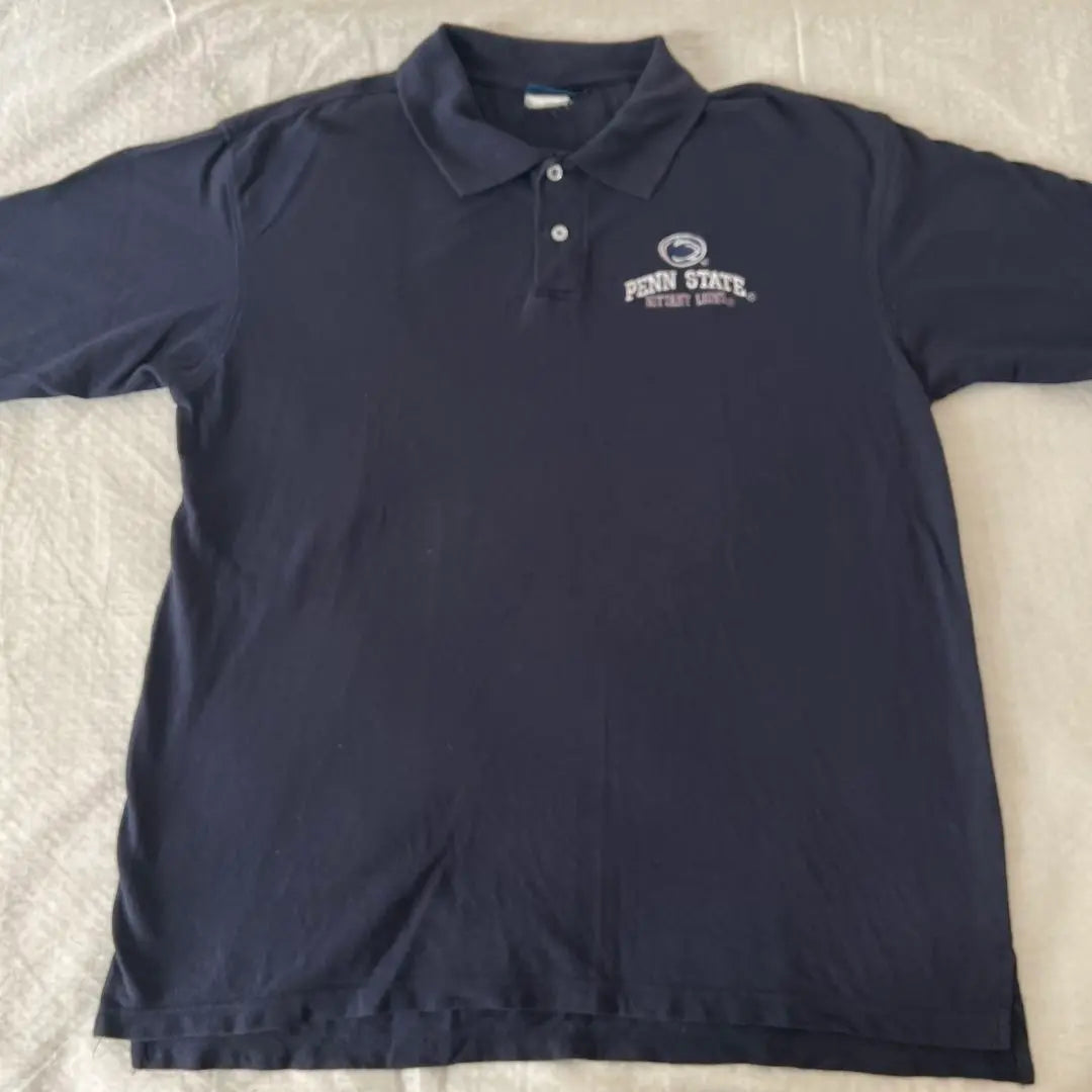 US used clothing Penn State College Chest Embroidered Polo Shirt