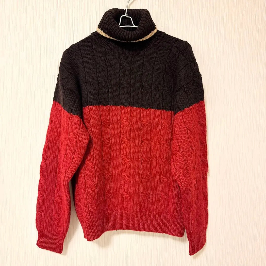 [Good condition] J.CREW Turtleneck Sweater Bicolor Men's L