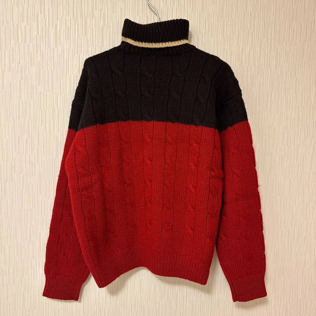 [Good condition] J.CREW Turtleneck Sweater Bicolor Men's L