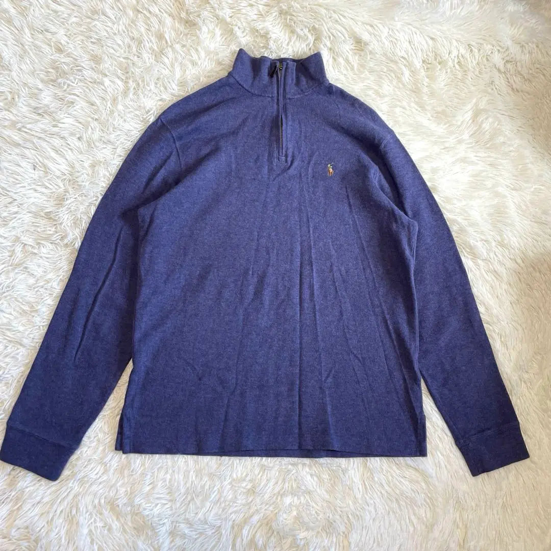 [Polo Ralph Lauren] Half zip sweatshirt sweatshirt pony embroidery purple M