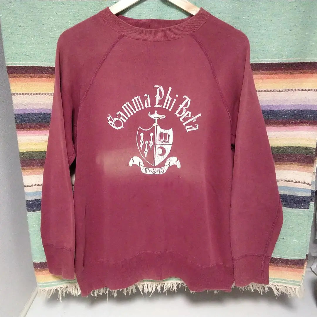 Sudadera vintage años 50, raglán, estampado de goma, inglés, rantag