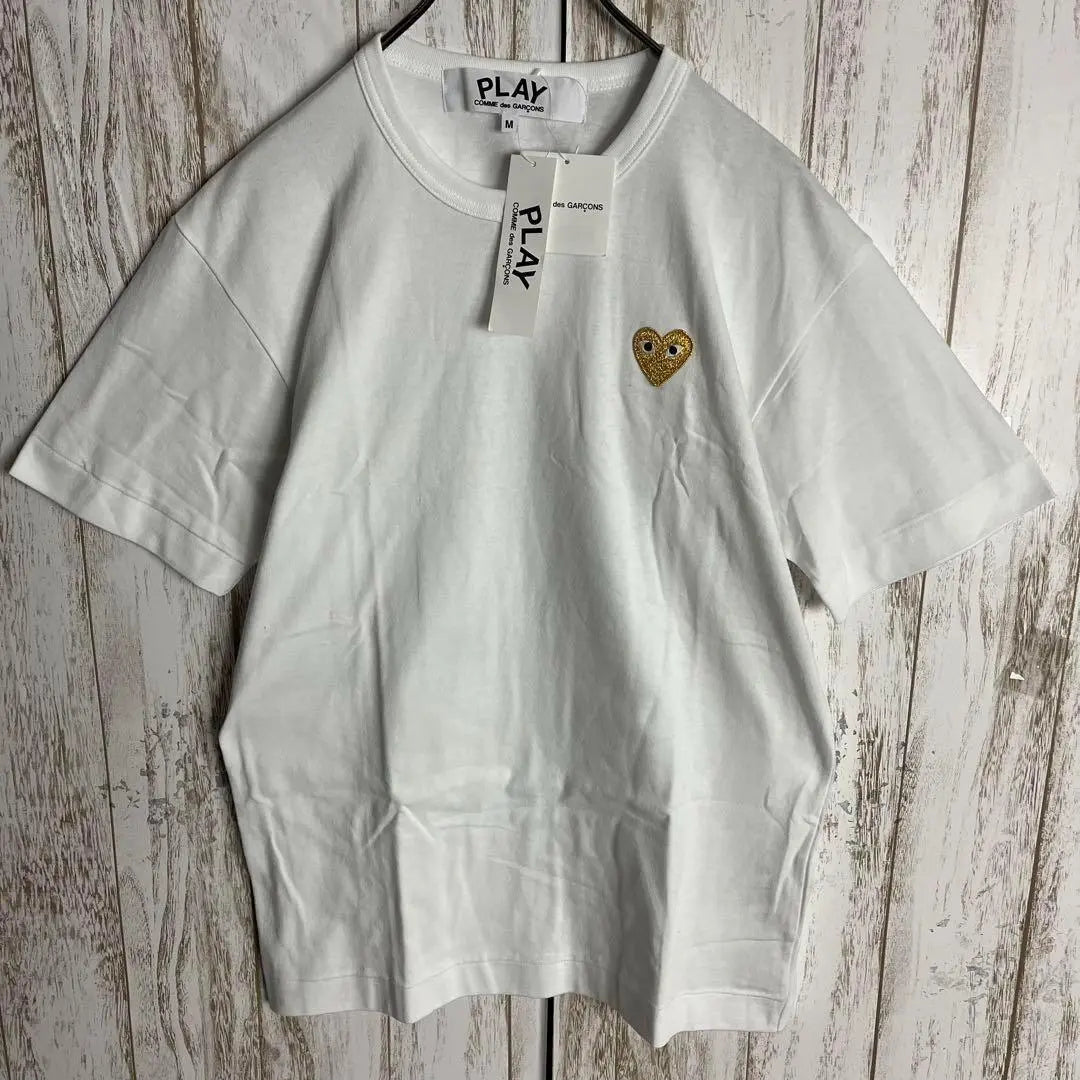 [With new tag] Playcom Degarson ☆ Popular model embroidery heart T -shirt | 【新品タグ付き】プレイコムデギャルソン☆人気モデル 刺繍ハートロゴ Tシャツ