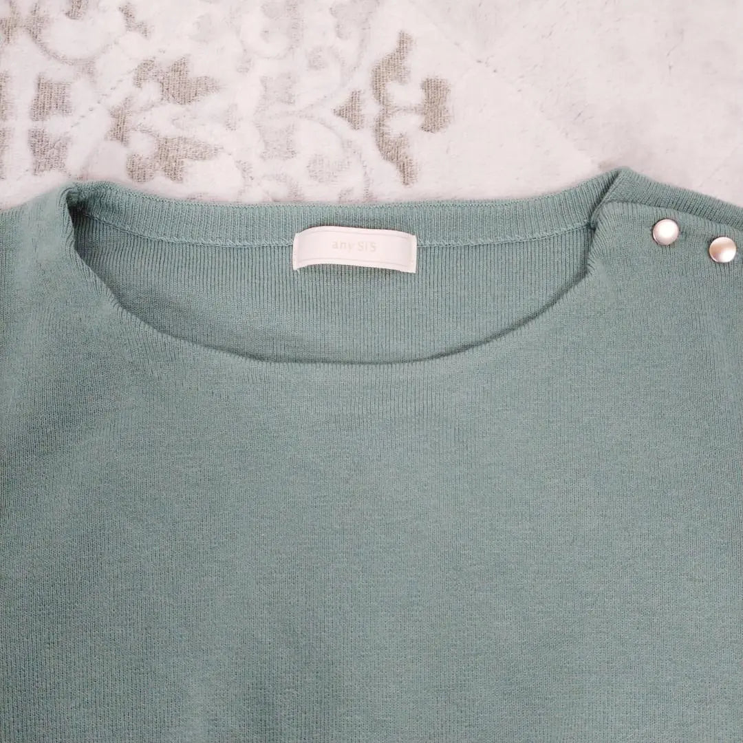 [Beautiful goods] Enis Any SiS Sweater 4 Moss Green On Word Kashiyama [229] | 【美品】エニィスィスany sisセーター４モスグリーンオンワード樫山【229】