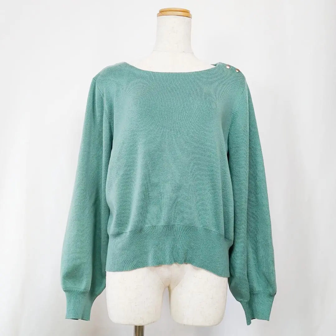 [Beautiful goods] Enis Any SiS Sweater 4 Moss Green On Word Kashiyama [229] | 【美品】エニィスィスany sisセーター４モスグリーンオンワード樫山【229】