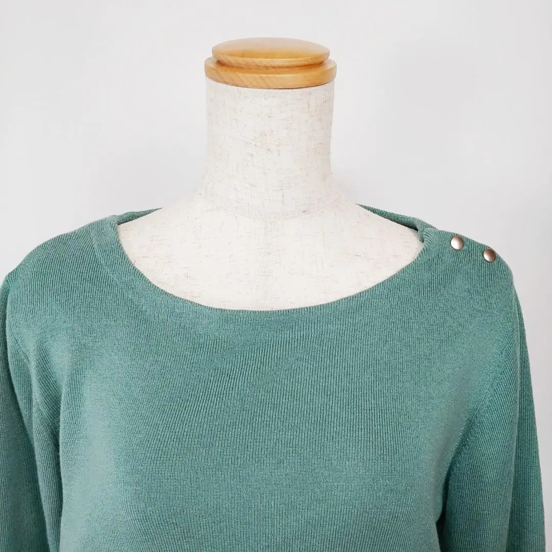 [Beautiful goods] Enis Any SiS Sweater 4 Moss Green On Word Kashiyama [229] | 【美品】エニィスィスany sisセーター４モスグリーンオンワード樫山【229】