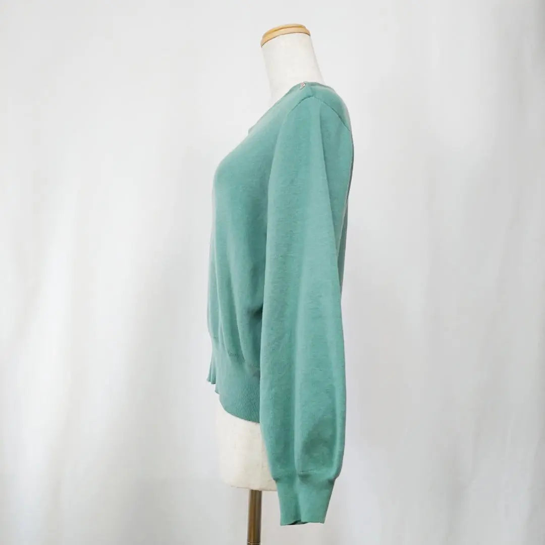 [Beautiful goods] Enis Any SiS Sweater 4 Moss Green On Word Kashiyama [229] | 【美品】エニィスィスany sisセーター４モスグリーンオンワード樫山【229】