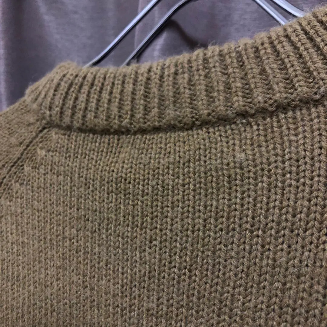 ZARA Long Sleeve Knit Sweater .angora 10%. Brown size S | ZARA 長袖ニットセーター.ANGORA 10%.ブラウン.サイズS