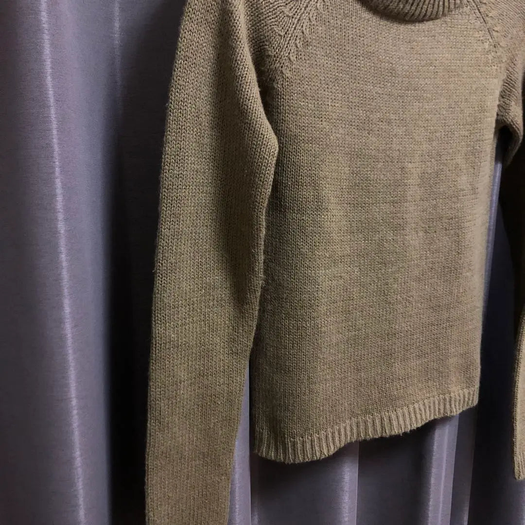 ZARA Long Sleeve Knit Sweater .angora 10%. Brown size S | ZARA 長袖ニットセーター.ANGORA 10%.ブラウン.サイズS