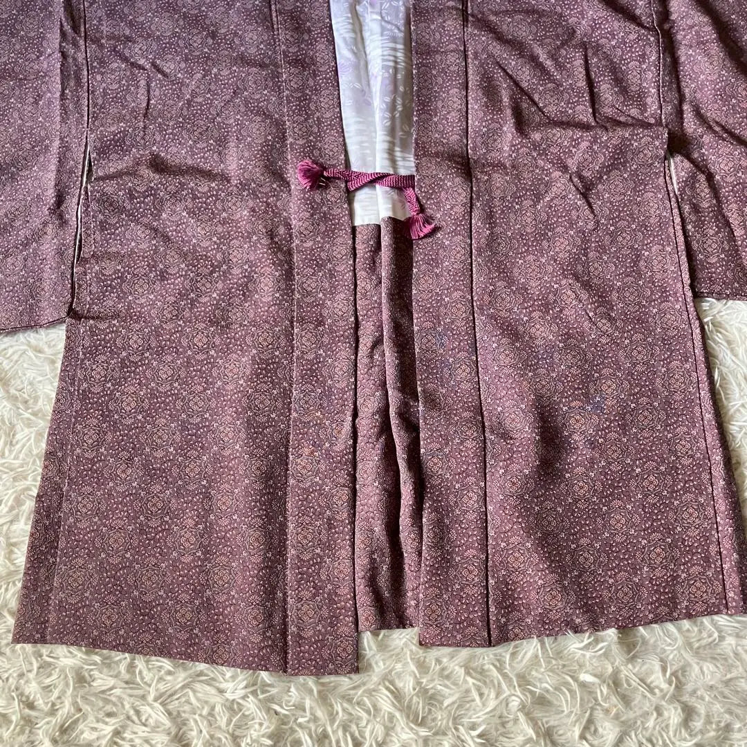 Kimono Haori Púrpura Ropa japonesa Kimono antiguo Showa retro | 着物 羽織 紫 和装 アンティーク着物 昭和レトロ