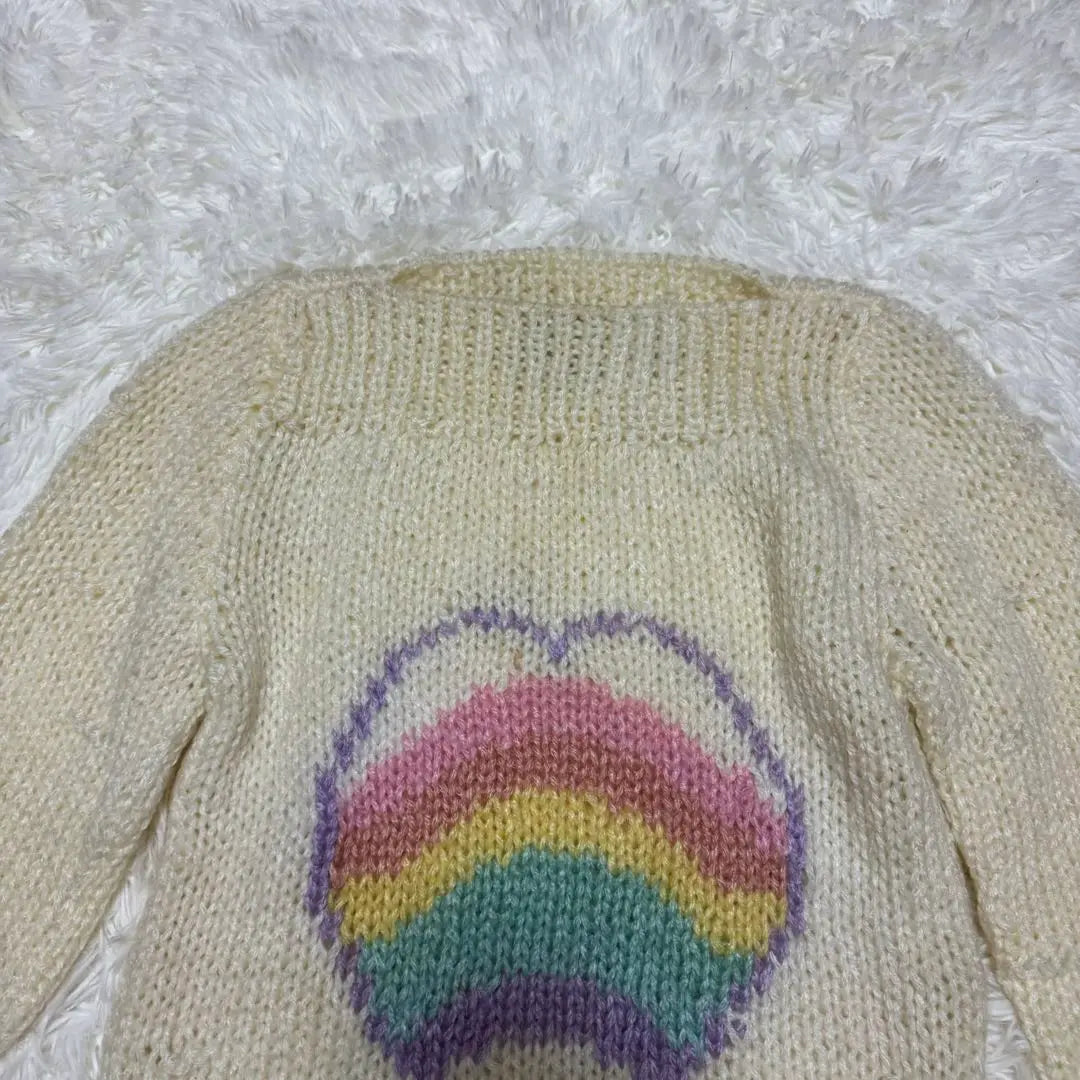 [Vivian's] Handknit cable knit White M casual