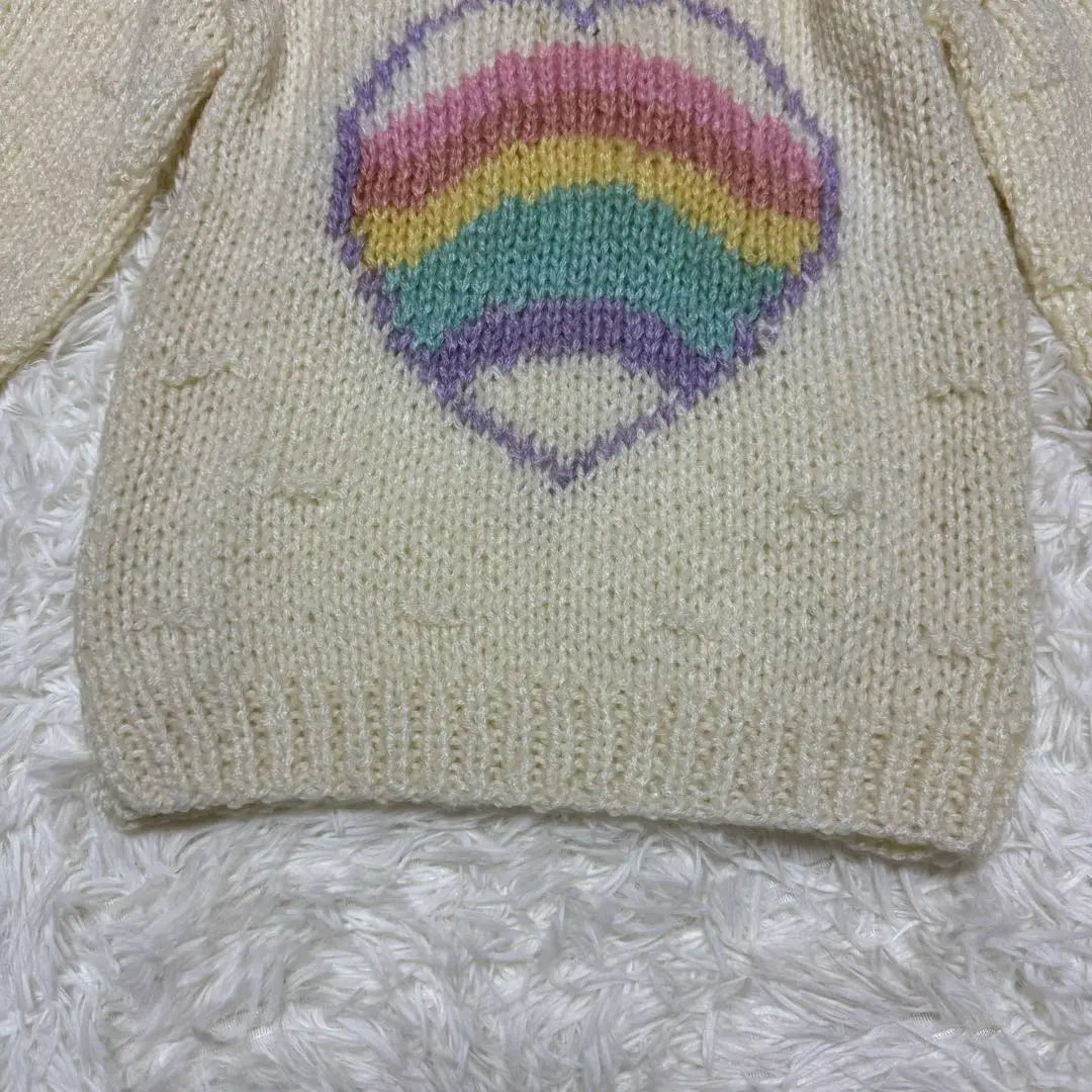 [Vivian's] Handknit cable knit White M casual | 【vivian's】HANDKNIT ケーブルニット ホワイト M カジュアル