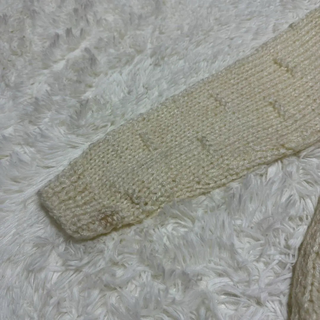 [Vivian's] Tejido trenzado a mano Blanco M casual | 【vivian's】HANDKNIT ケーブルニット ホワイト M カジュアル