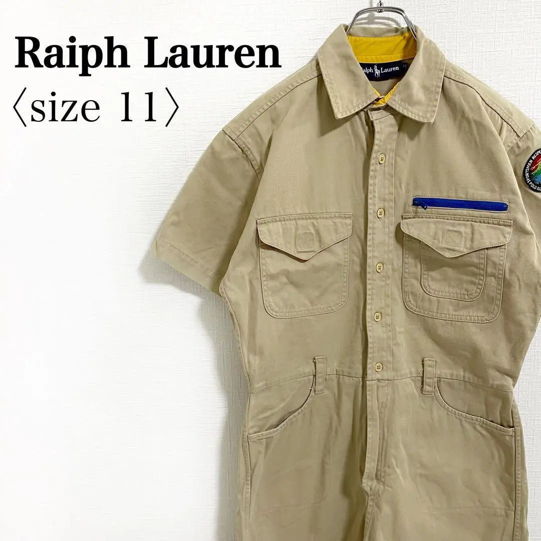 [Rare] Ralph Lauren ◎90's Vintage Logo Patch Short Sleeve All-in-One