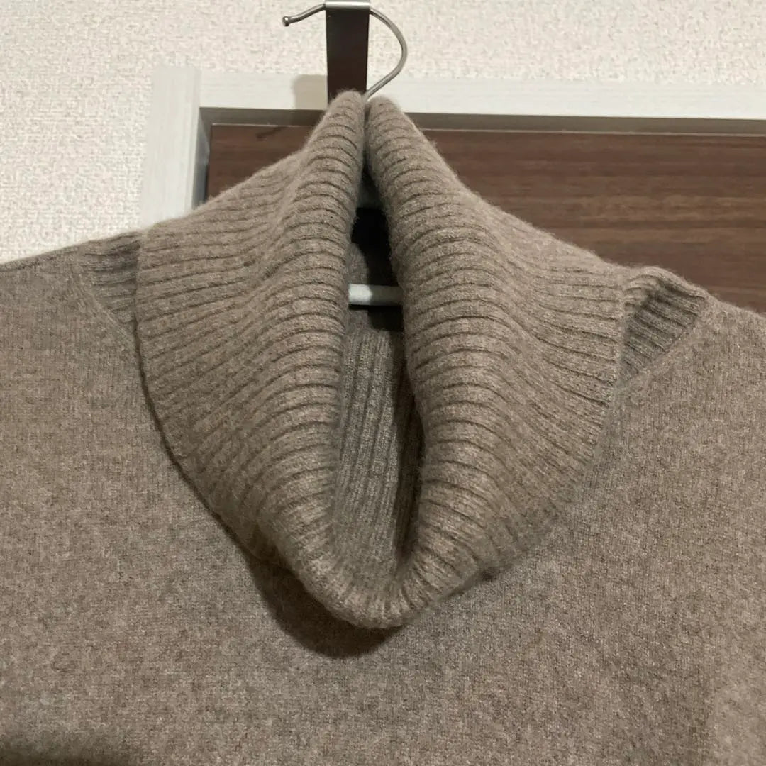 Uniqlo Cashmere Sweater Turtleneck XL Brown Knit Long Sleeve Winter | ユニクロ カシミヤ セーター タートルネック XL ブラウン ニット 長袖 冬