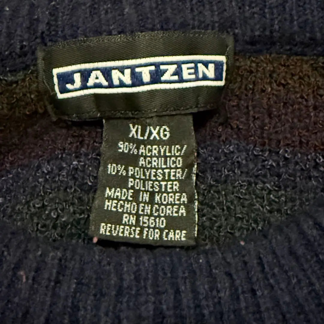 [Korean vintage clothing 90s Jantzen design knit retro knit sweater]