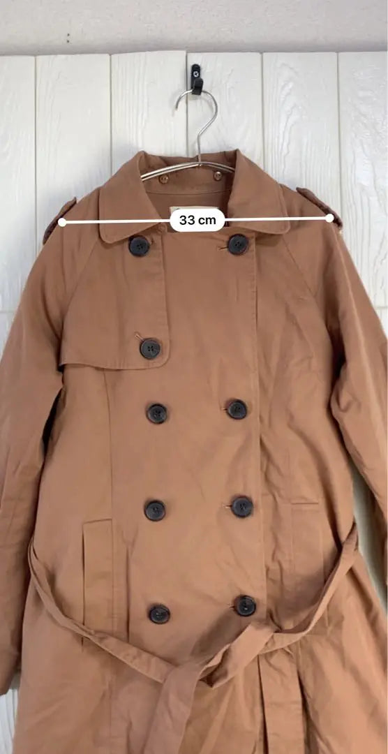 Brown Trench Coat with waist hem belt Majestic Legon with little dirt