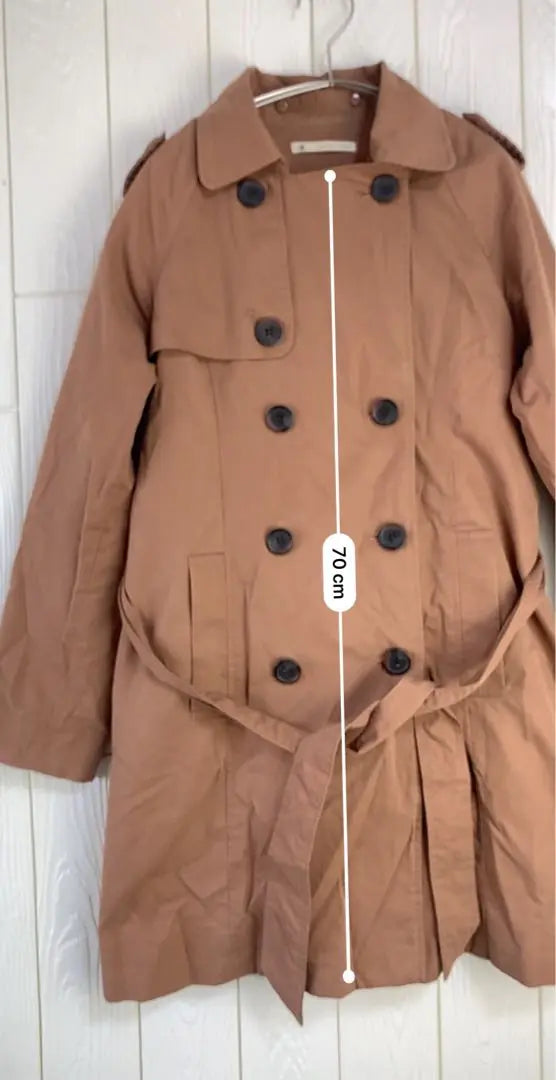 Brown Trench Coat with waist hem belt Majestic Legon with little dirt