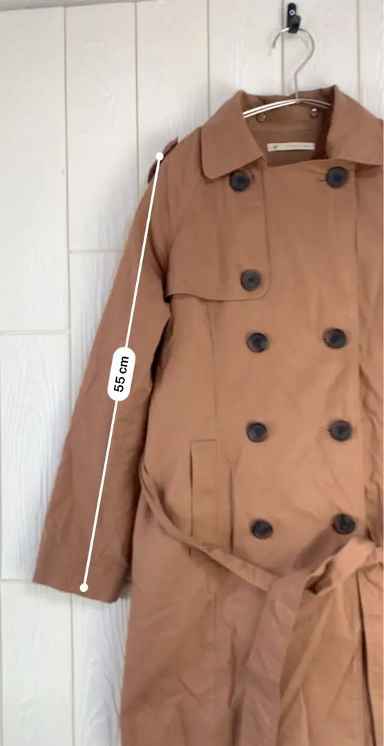 Brown Trench Coat with waist hem belt Majestic Legon with little dirt