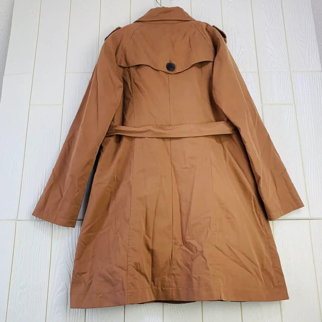 Brown Trench Coat with waist hem belt Majestic Legon with little dirt