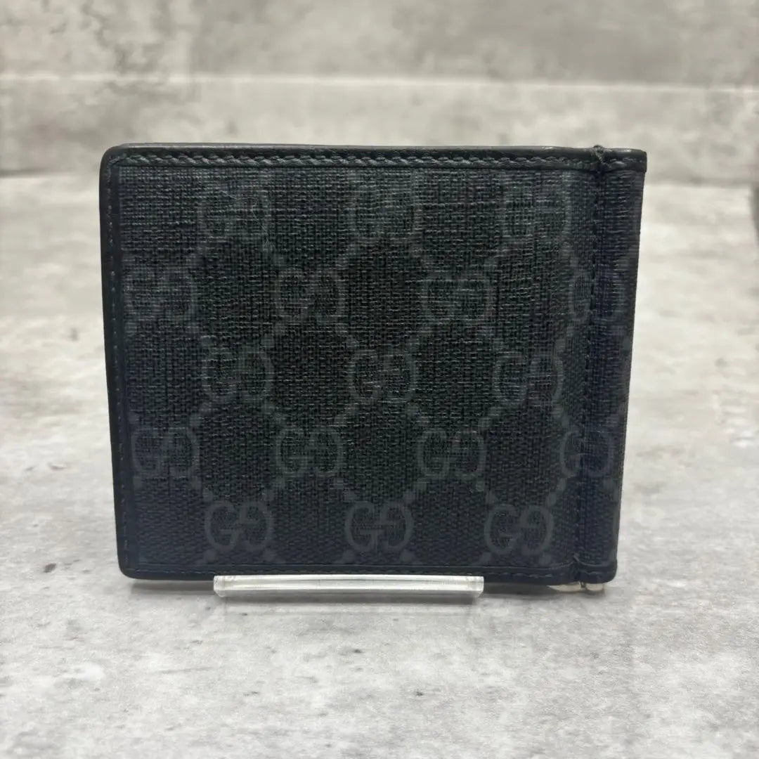 Unused grade✨Gucci Money Clip Interlocking PVC Shima Leather Wallet