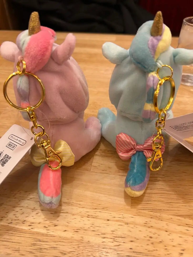 Disney Store Chip and Dale Plush Keychain Unicorn