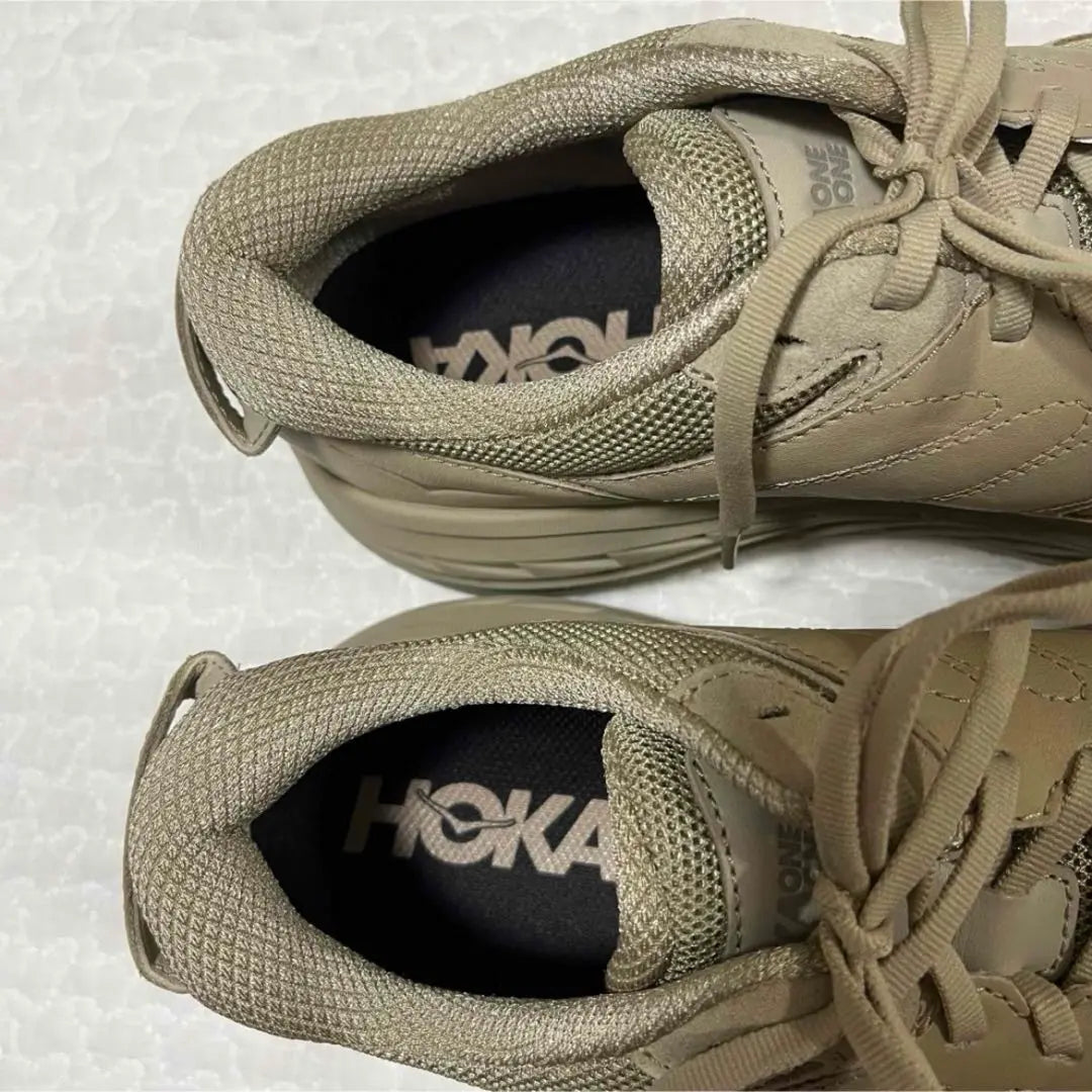 [Super beautiful condition] HOKA ONE ONE U BONDI L 28cm beige