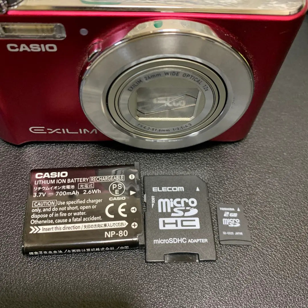 Casio Exilim EX-ZS240 Red, operation confirmed, good condition