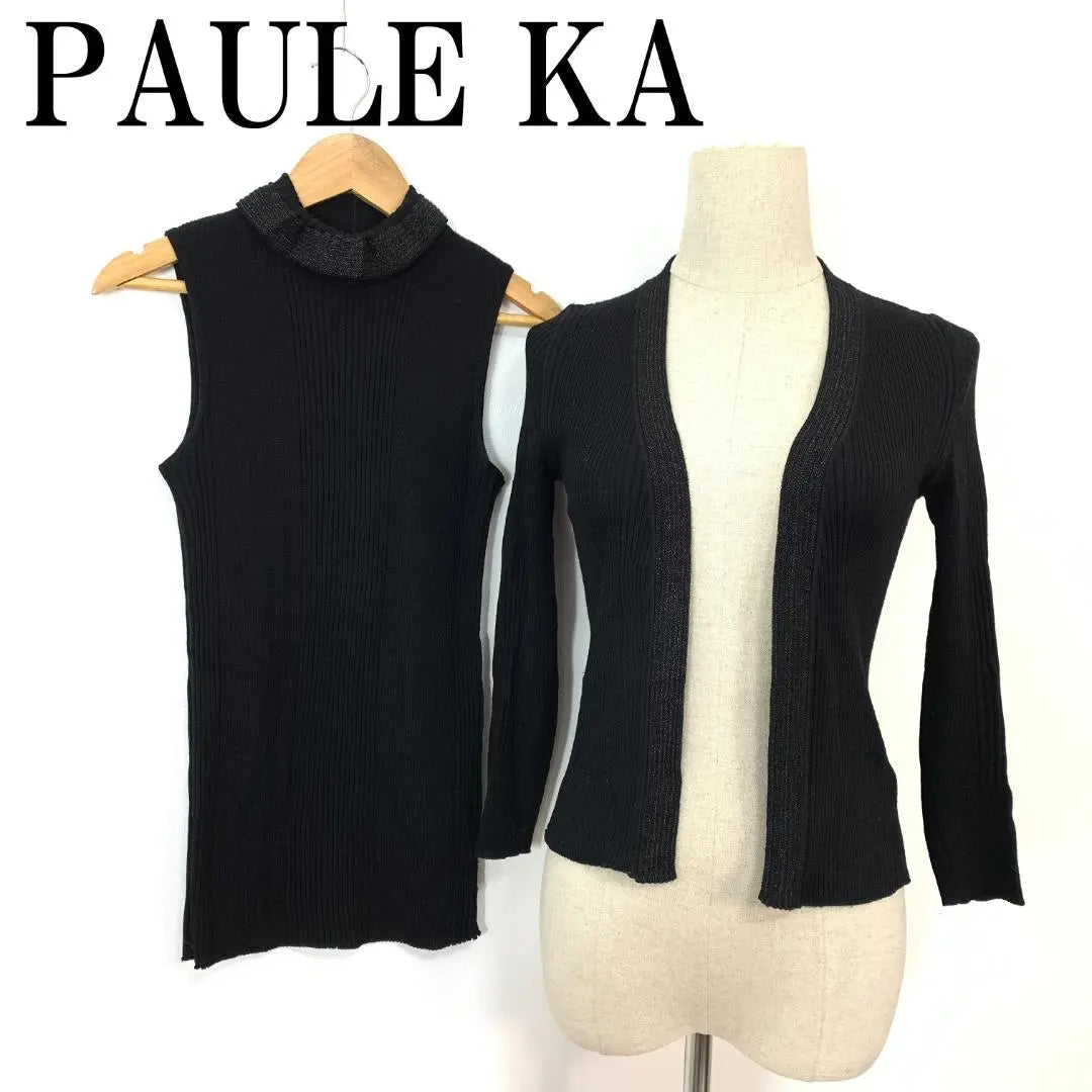 PAULE KA Paul Knit Ensemble Black S B9195 | PAULE KA ポールカ ニットアンサンブル ブラック S B9195