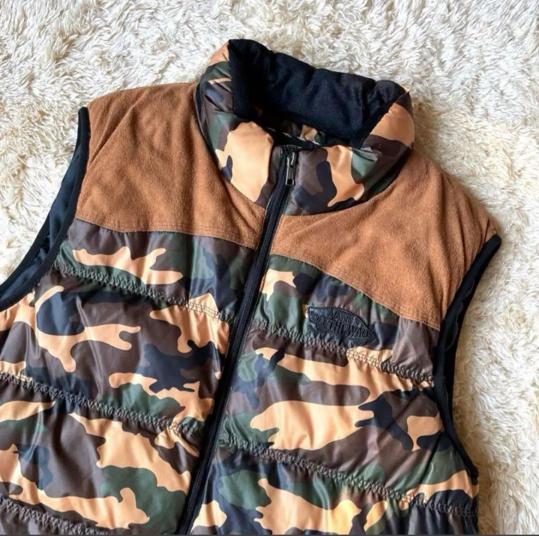 VANS padded vest not available in Japan Nylon Camouflage Camouflage L size