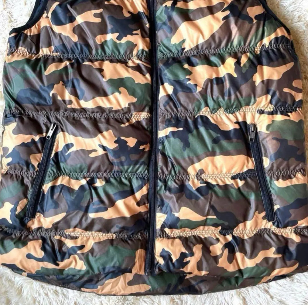 VANS padded vest not available in Japan Nylon Camouflage Camouflage L size