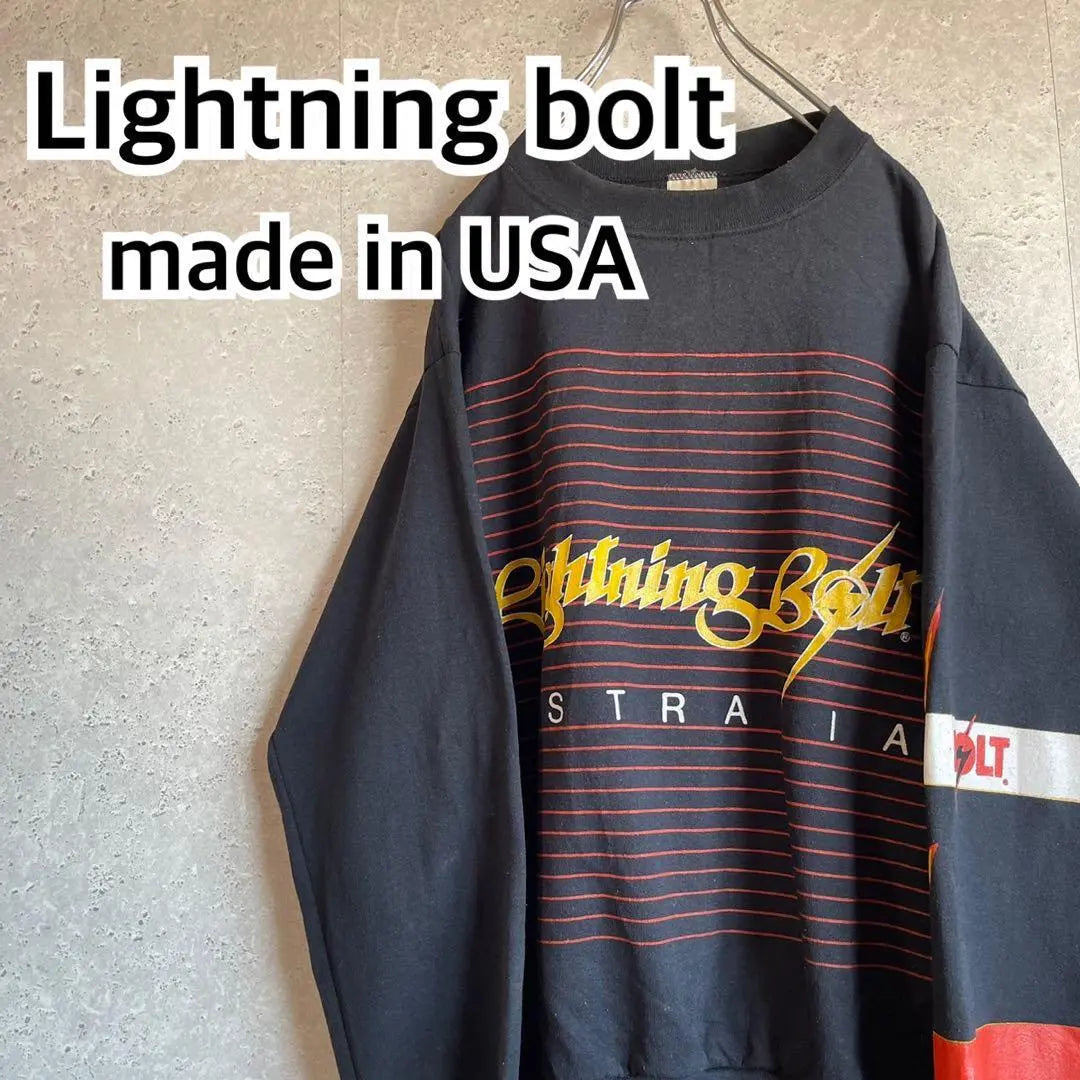 Vintage 80s90s USA Lightning Bolt Sweatshirt