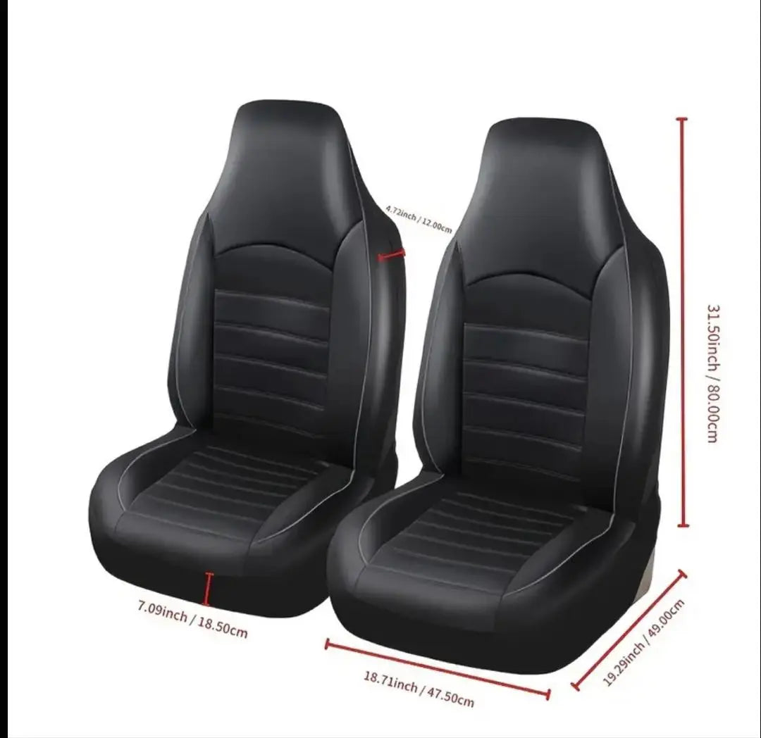 Driver seat passenger seat bucket seat cover black/red set