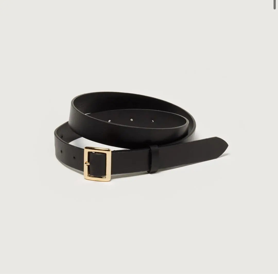 AURALEE SQUARE BUCKLE BELT Black Size M