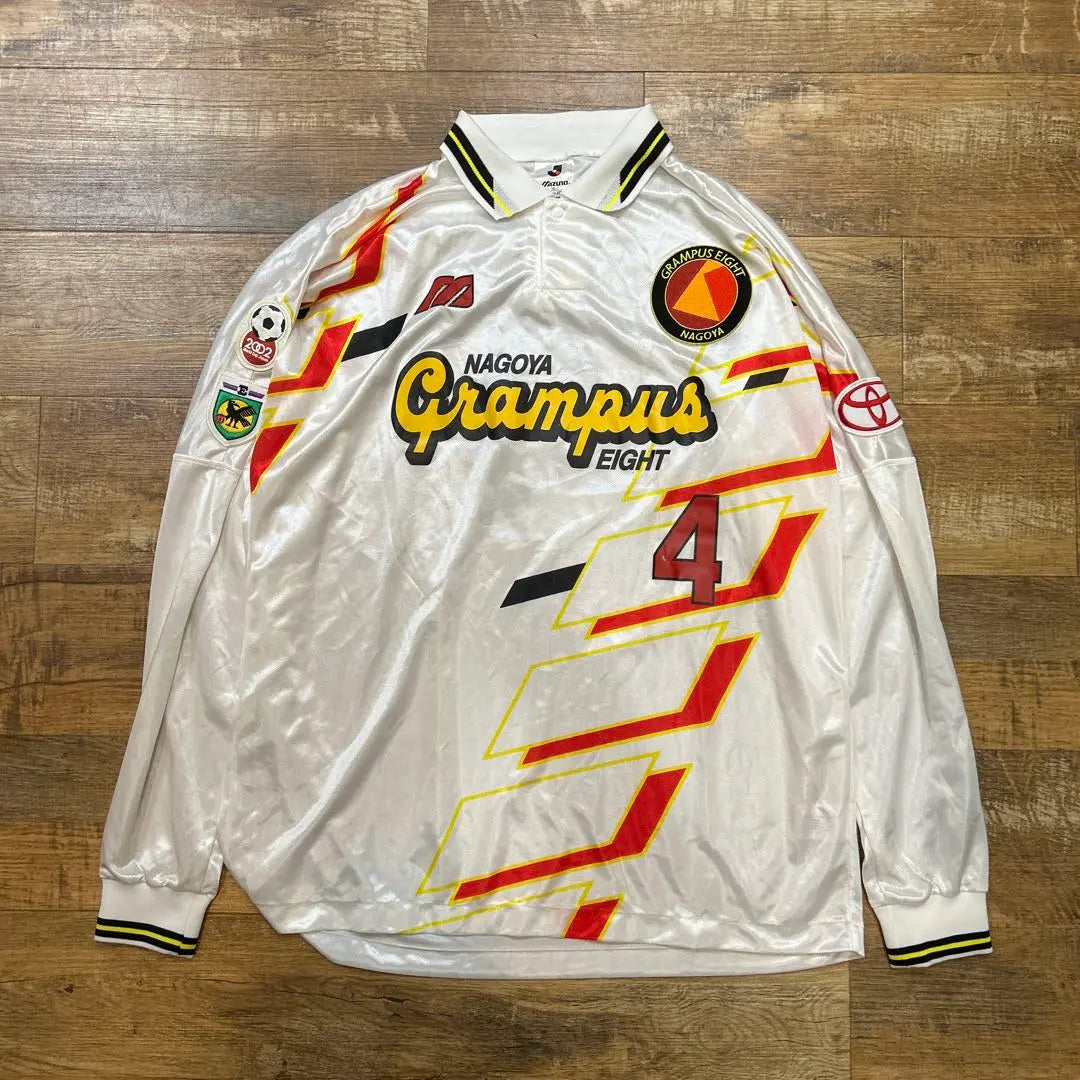 4 Toshihisa Iijima Nagoya Grampus Away Uniform Long Sleeve | 4 飯島寿久 名古屋グランパス アウェイ ユニフォーム 長袖