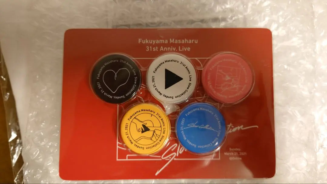 [New and unused] Fukuyama Masaharu Live Goods Magnet Set of 5