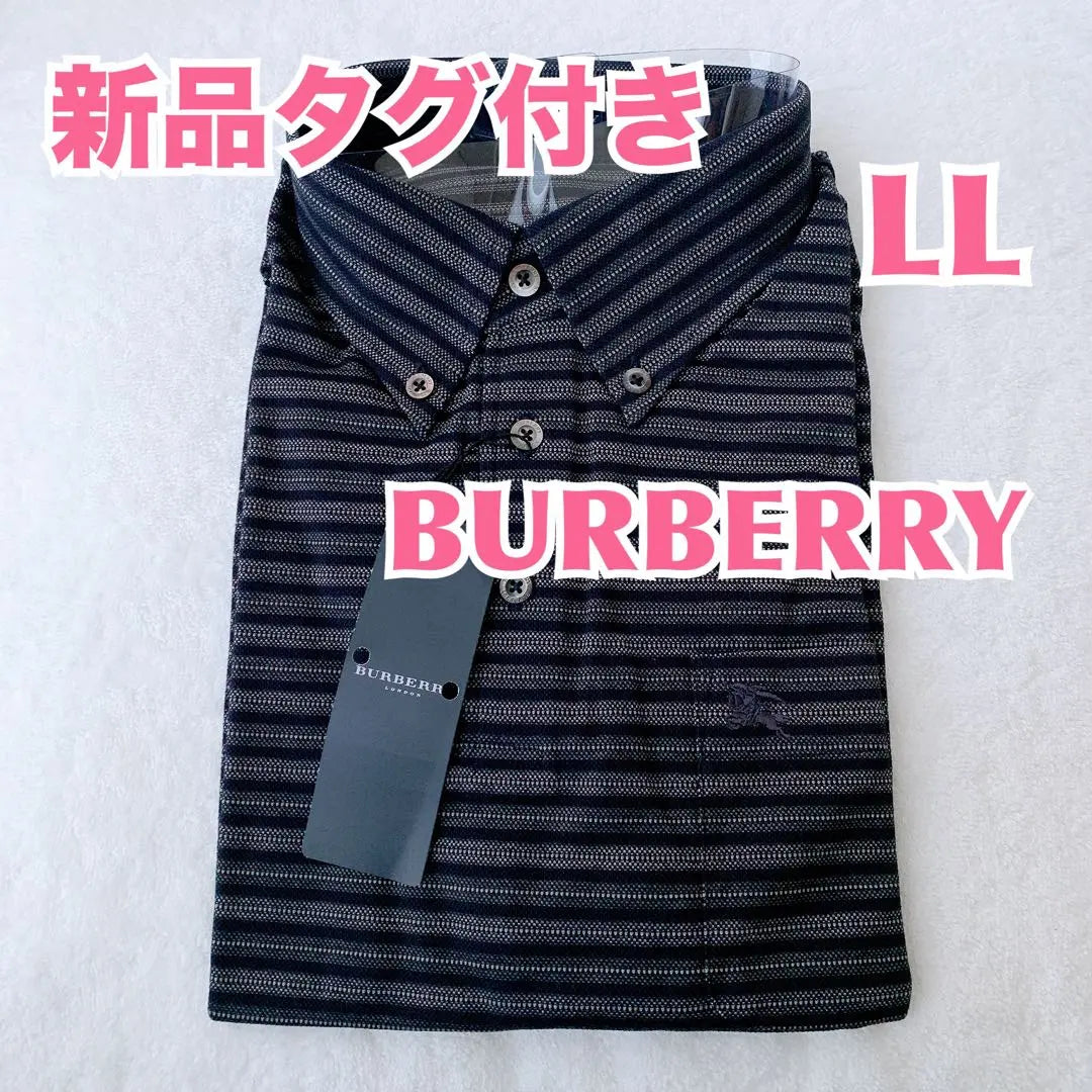 [New] BURBERRY London Border Polo Shirt Men's LL