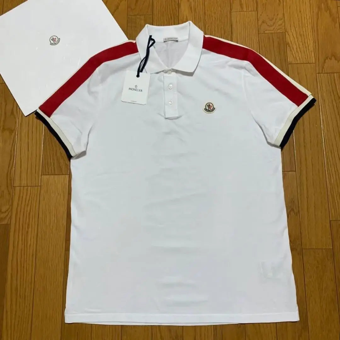 Extreme Beauty Moncler Polo Blanco XL Nacional Genuino 3S382 | 極美品 モンクレール ポロシャツ ホワイト XL 国内正規品 3S382