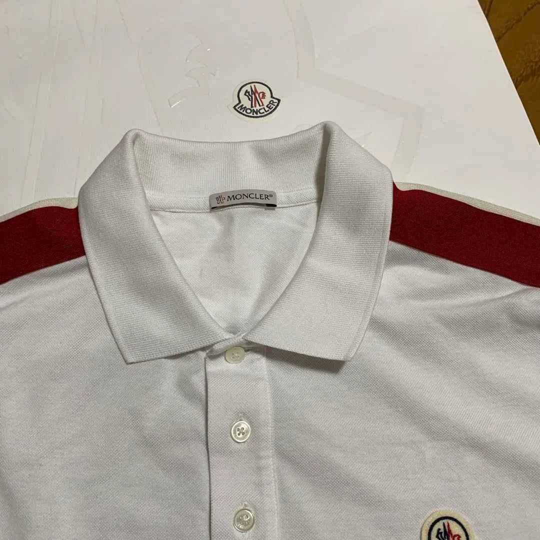 Extreme Beauty Moncler Polo Blanco XL Nacional Genuino 3S382 | 極美品 モンクレール ポロシャツ ホワイト XL 国内正規品 3S382