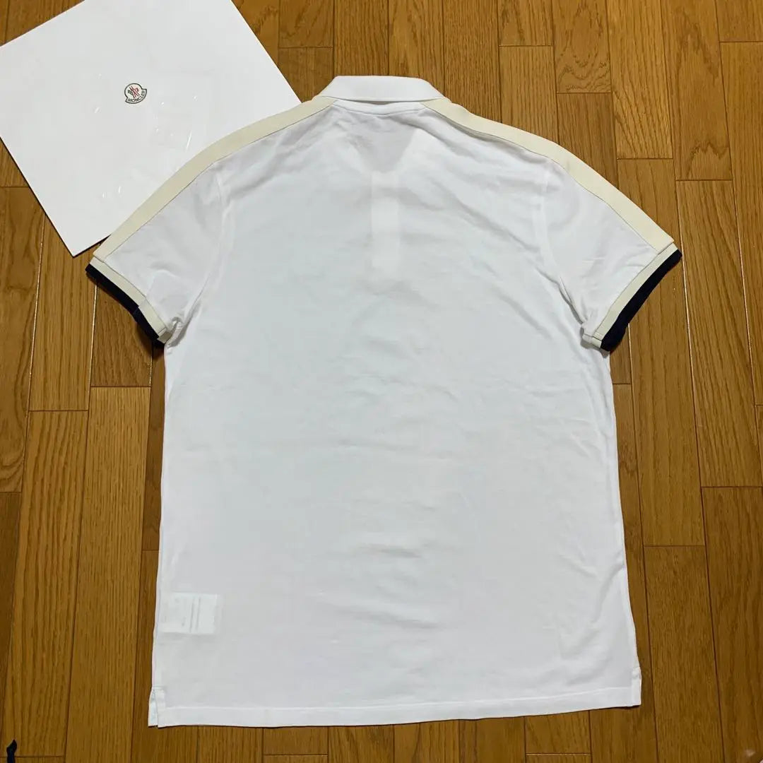 Extreme Beauty Moncler Polo Blanco XL Nacional Genuino 3S382 | 極美品 モンクレール ポロシャツ ホワイト XL 国内正規品 3S382