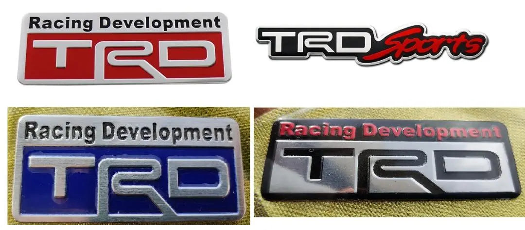 [Easy 2 pieces] TRD SPORTS Aluminum Emblem Sticker A