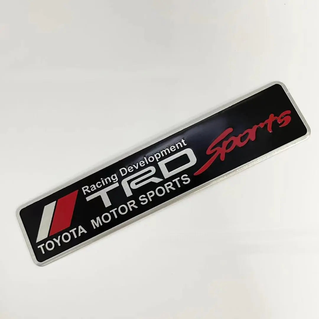 [Fácil 2 piezas] Emblema adhesivo de aluminio TRD SPORTS A | 【お得な2個セット】TRD SPORTS アルミ エンブレム ステッカー A