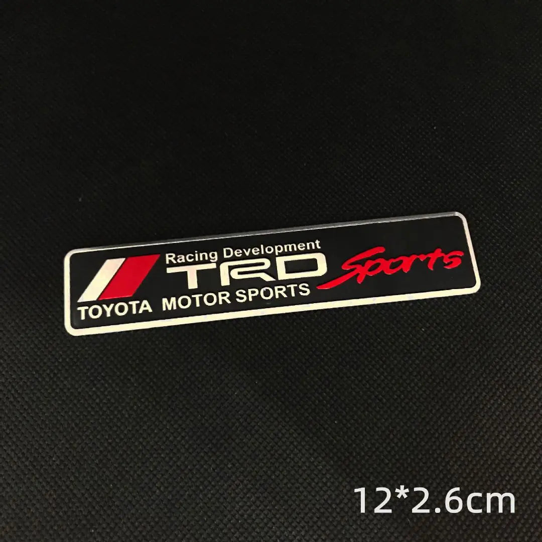 [Fácil 2 piezas] Emblema adhesivo de aluminio TRD SPORTS A | 【お得な2個セット】TRD SPORTS アルミ エンブレム ステッカー A