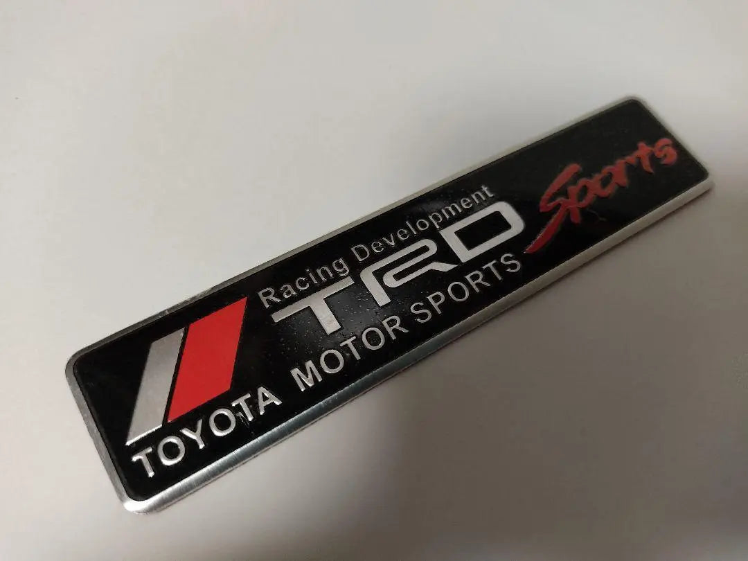 [Fácil 2 piezas] Emblema adhesivo de aluminio TRD SPORTS A | 【お得な2個セット】TRD SPORTS アルミ エンブレム ステッカー A