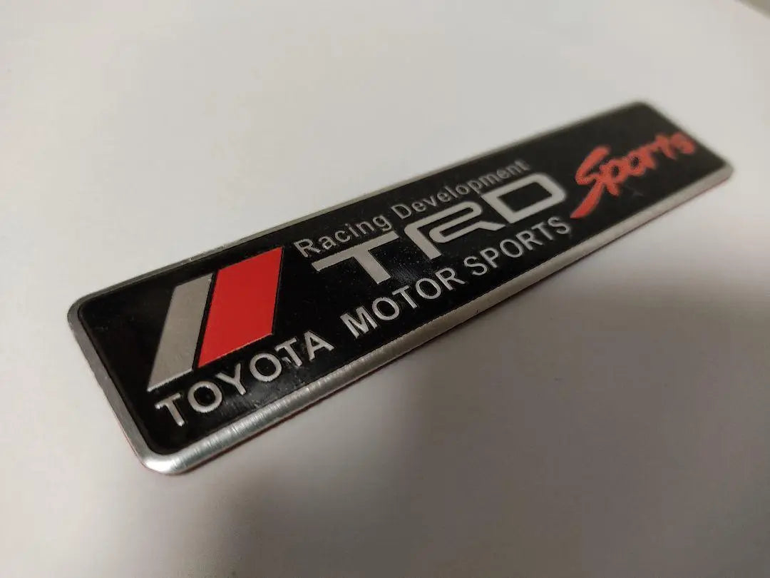 [Fácil 2 piezas] Emblema adhesivo de aluminio TRD SPORTS A | 【お得な2個セット】TRD SPORTS アルミ エンブレム ステッカー A