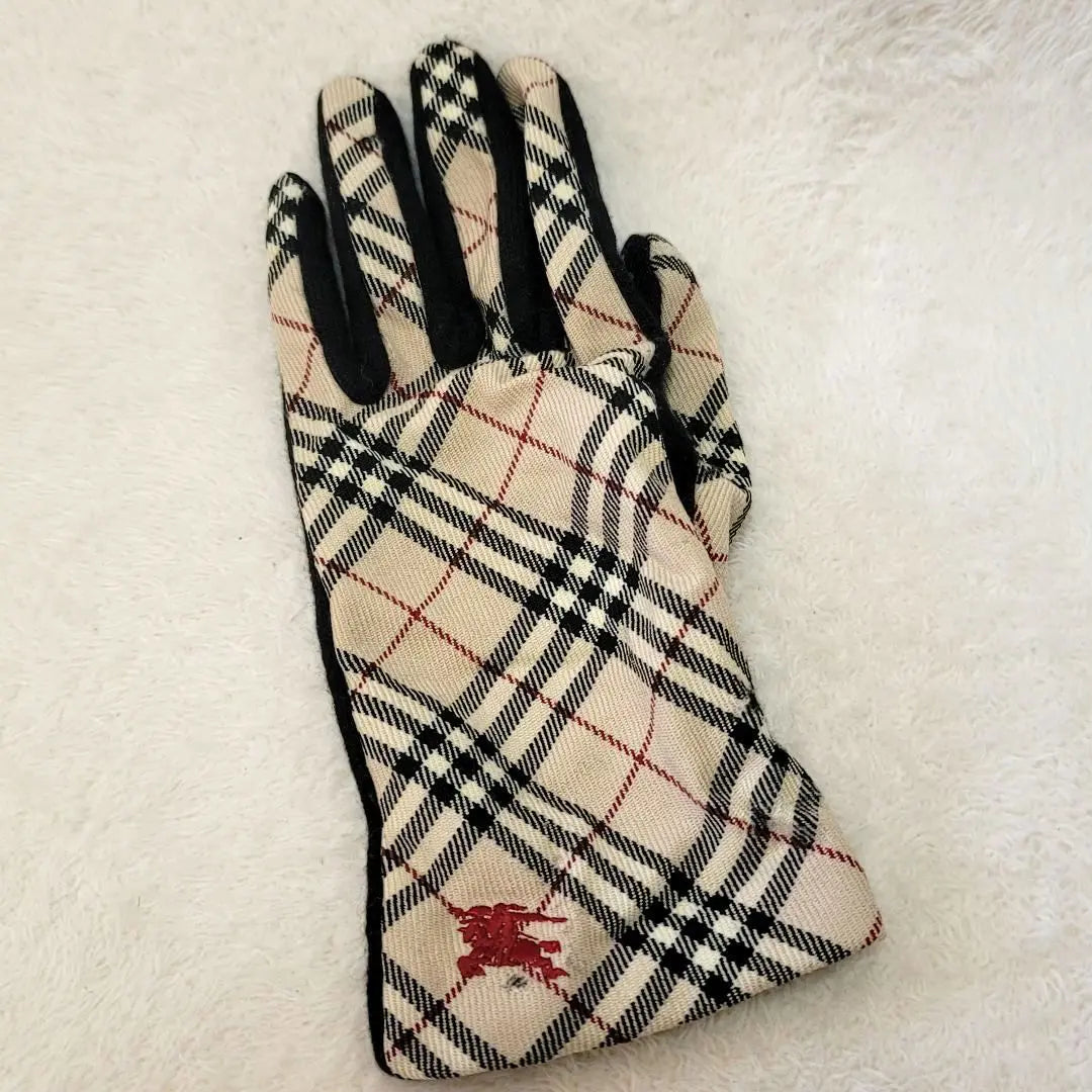 BURBERRY BLUE LABEL gloves Novachech Beige Horse logo | BURBERRY BLUE LABEL 手袋 ノバチェック ベージュ ホースロゴ